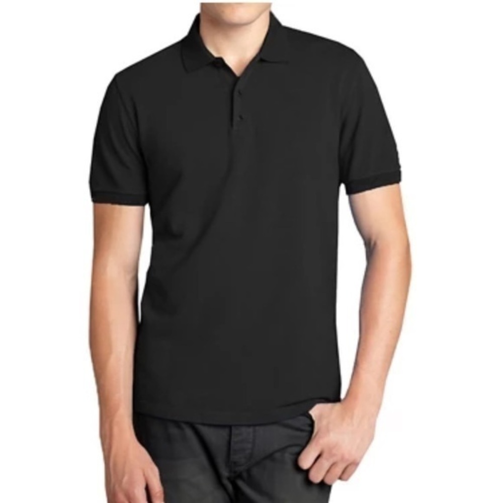 HARVIC GALAXY MENS SHORT SLEEVE BLACK MOISTURE WICKING GOLF SHIRT 2X